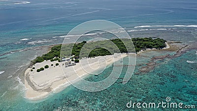 Tropical island beach lagoon turquise green and nature Stock Photo
