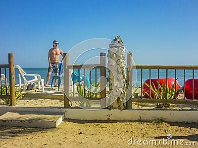 Tropical Island Resort in Cartagena Editorial Stock Photo