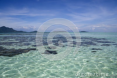 Tropical Islands and Open Sea Stock Photo
