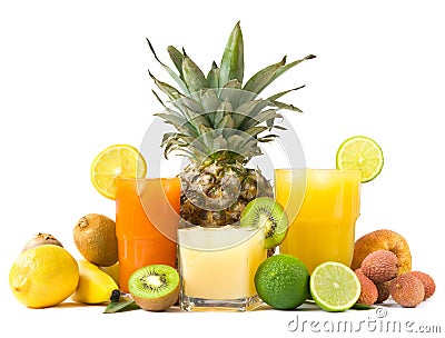 Tropical juices Stock Photo