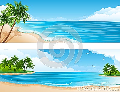 Tropical landscape Vector Illustration