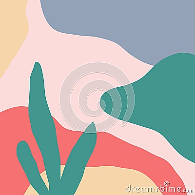 tropical leaf creative illustration concept Vector Illustration