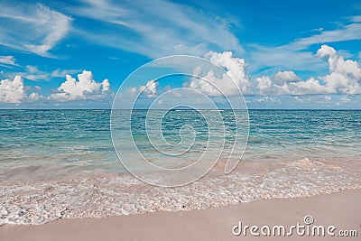 Tropical ocean beach and blue sky Stock Photo