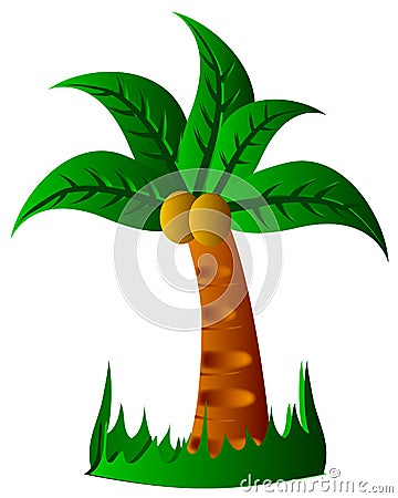 Tropical palm trees Stock Photo