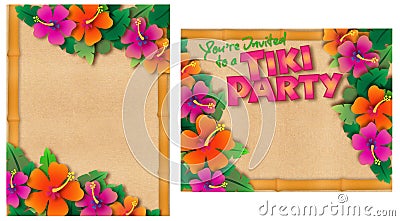 Tropical Party Invitation Stock Photo