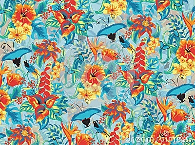 Tropical pattern Vector Illustration