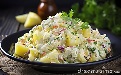 Light and satisfying accompaniment of pineapple and mayonnaise in harmony of flavor and texture. Stock Photo
