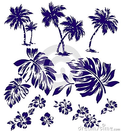 Tropical plant Vector Illustration