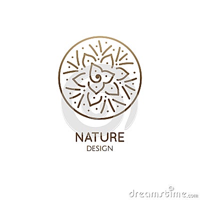 Tropical plant logo Vector Illustration