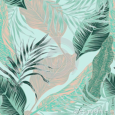Tropical plants Vector Illustration
