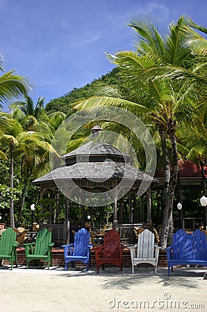 Tropical resort Stock Photo