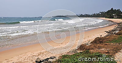 Beach in Hikkaduwa, Sri Lanka Stock Photo