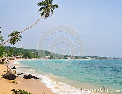 Beach in Hikkaduwa, Sri Lanka Stock Photo