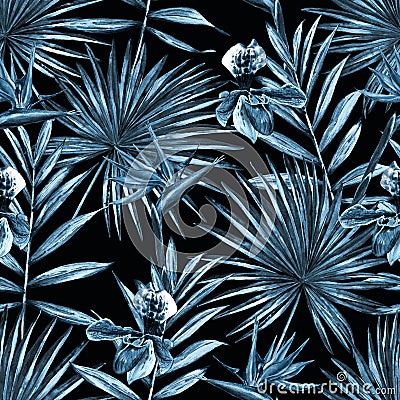 Tropical seamless background Stock Photo