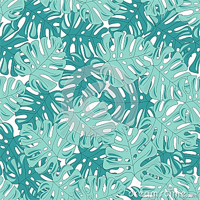 Tropical Seamless Pattern colorful vector TROPICAL LEAVES Stock Photo