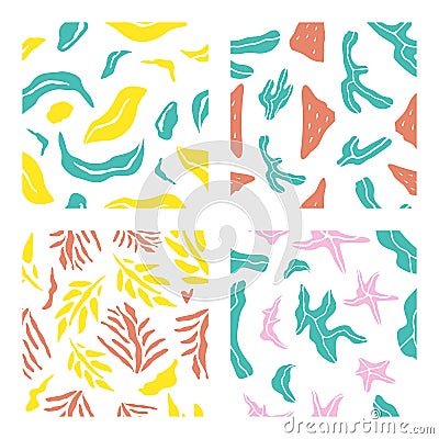 Tropical seamsless pattern bundle 1 Stock Photo