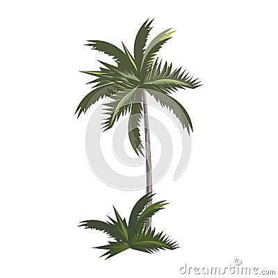 Tropical summer relax holiday cartoon Vector Illustration