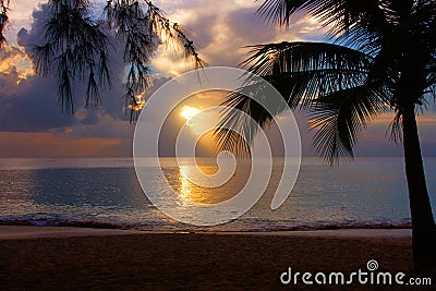 Tropical Sundown Stock Photo