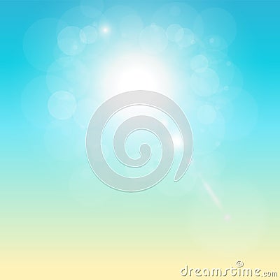 Tropical sunny background Vector Illustration