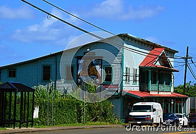 The Tropical Town Hawi on Big Island, Hawaii Editorial Stock Photo