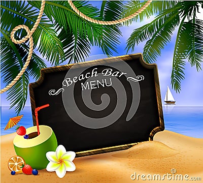 Tropical vector background Vector Illustration