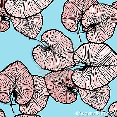 Tropical vector palm leaves. Trendy summer decoration. Modern Hawaii beach tribal decoration.Paradise contemporary print Vector Illustration