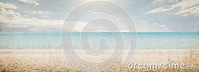 Tropical vintage beach landscape Stock Photo