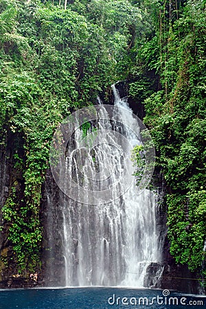 Tropical Waterfall in jungle Stock Photo