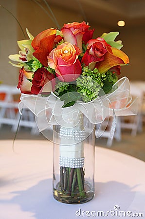 Tropical Wedding Bouquet Stock Photo