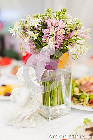 Tropical wedding bouquet Stock Photo