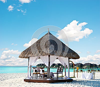 Tropical wedding location Stock Photo