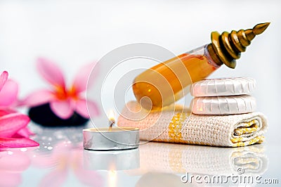 Tropical wellness spa & aromatherapy concept Stock Photo