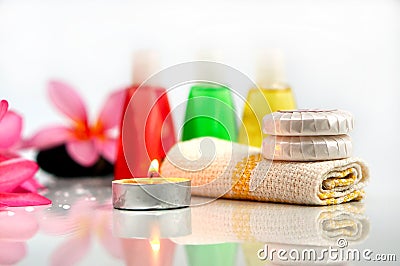 Tropical wellness spa & aromatherapy concept Stock Photo