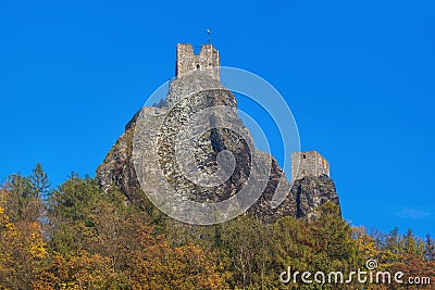 Trosky Castle in Bohemia paradise - Czech republic Stock Photo