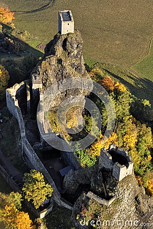 Trosky castle - fly photo Stock Photo