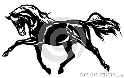 Trotting horse Vector Illustration