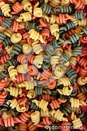 Trottole Tricolour Pasta Stock Photo