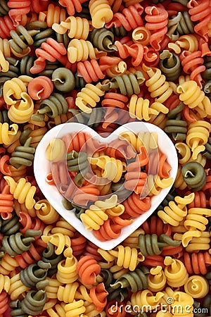 Trottole Tricolour Pasta Stock Photo