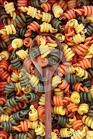 Trottole Tricolour Pasta Stock Photo