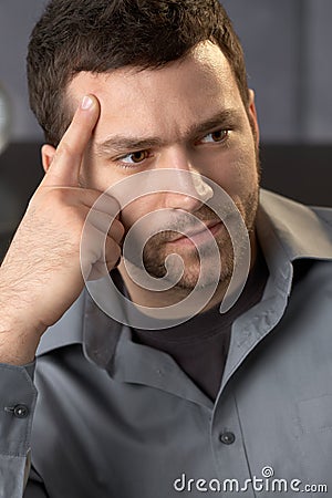 Troubled businessman Stock Photo