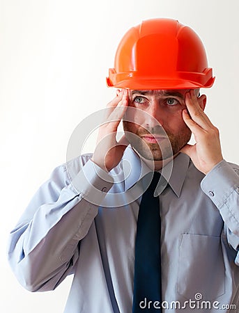 Troubled worker Stock Photo