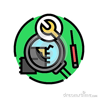 troubleshooting devices electronics color icon vector illustration Cartoon Illustration