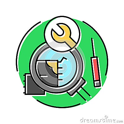 troubleshooting devices electronics color icon vector illustration Vector Illustration