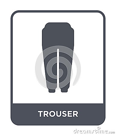 trouser icon in trendy design style. trouser icon isolated on white background. trouser vector icon simple and modern flat symbol Vector Illustration