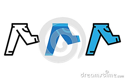 Trouser icon vector set Vector Illustration