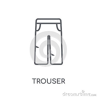 Trouser linear icon. Modern outline Trouser logo concept on whit Vector Illustration