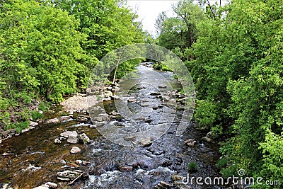 Trout River Stream, Franklin County, Malone, New York, United States Stock Photo