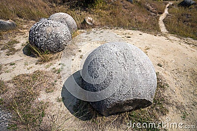 The Trovants of Costesti - The Living and Growing Stones of Romania Stock Photo