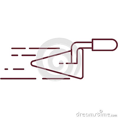 Trowel icon bricklayer or mason vector tool Stock Photo