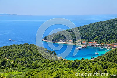 Trstenik town on Peljesac Peninsula, Croatia. Stock Photo